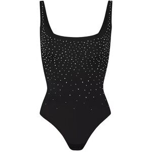 SKIMS x Swarovski Jelly Sheer Square Neck Body Suit